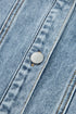 Scallop Trim Collar Patch Pocket Button Front Denim Jacket