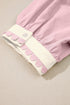 Scallop Trim Rick Rack Detail Puff Sleeve Mini Dress