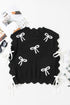 Scalloped Bow Motif Side Tie Knit Sweater Vest