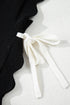 Scalloped Bow Motif Side Tie Knit Sweater Vest