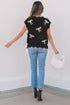 Scalloped Bow Motif Side Tie Knit Sweater Vest