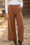 Scalloped Edge Pocket Full Length Modern Pants