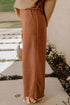 Scalloped Edge Pocket Full Length Modern Pants