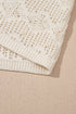 Scalloped Eyelet And Crochet Ruffle Sleeve Knit Top