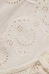 Scalloped Eyelet And Crochet Ruffle Sleeve Knit Top