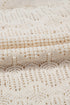 Scalloped Eyelet And Crochet Ruffle Sleeve Knit Top