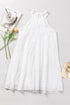 Scalloped Eyelet Halter Trapeze Mini Dress