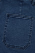 Scalloped Hem High Waist Vintage Wash Denim Shorts