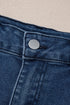 Scalloped Hem High Waist Vintage Wash Denim Shorts