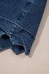 Scalloped Hem High Waist Vintage Wash Denim Shorts