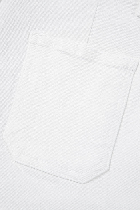 Scalloped Hem High Waist Vintage Wash Denim Shorts