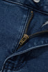 Scalloped Hem High Waist Vintage Wash Denim Shorts