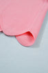 Scalloped Hem Textured Knit Short Sleeve Sweater
