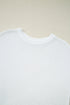 Scalloped Hem Textured Knit Short Sleeve Top
