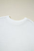 Scalloped Hem Textured Knit Short Sleeve Top