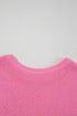 Scalloped Hem Textured Knit Short Sleeve Top