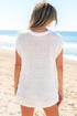 Scalloped Hem Textured Knit Short Sleeve Top