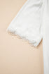 Scalloped Lace Trim Textured Jacquard Short Sleeve Top