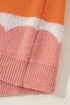 Scalloped Pattern Wide Neck Long Sleeve Sweater