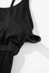 Scoop Neck Lace Up Back One Piece Swimsuit