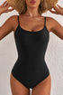 Scoop Neck Lace Up Back One Piece Swimsuit