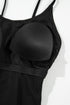 Scoop Neck Lace Up Back One Piece Swimsuit