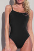 Scoop Neck Lace Up Back One Piece Swimsuit