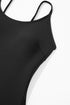 Scoop Neck Lace Up Back One Piece Swimsuit