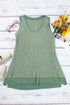 Scoop Neck Waffle Knit Flowy Vest