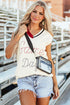 Script Graphic Varsity V Neck Sweater Vest