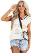 Script Graphic Varsity V Neck Sweater Vest
