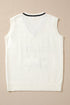 Script Graphic Varsity V Neck Sweater Vest
