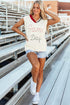 Script Graphic Varsity V Neck Sweater Vest