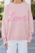 Script Love Graphic Crew Neck Sweater