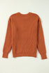Script Phrase Graphic Ribbed Knit Crew Neck Sweater