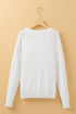 Script Phrase Graphic Ribbed Knit Crew Neck Sweater