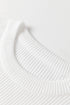Script Phrase Graphic Ribbed Knit Crew Neck Sweater