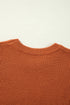 Script Phrase Graphic Ribbed Knit Crew Neck Sweater