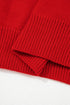 Script Text Snowflake Sleeve Mock Neck Knit Sweater