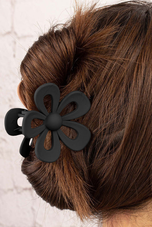 Sculpted Floral Cutout Design Hair Claw Clip