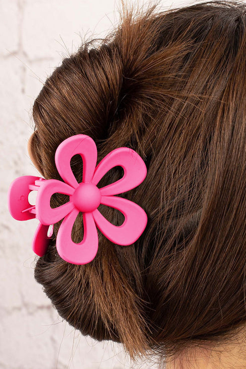 Sculpted Floral Cutout Design Hair Claw Clip