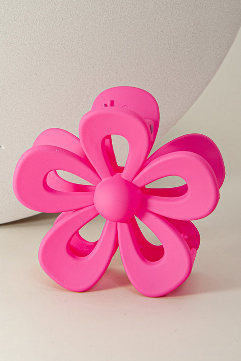 Sculpted Floral Cutout Design Hair Claw Clip