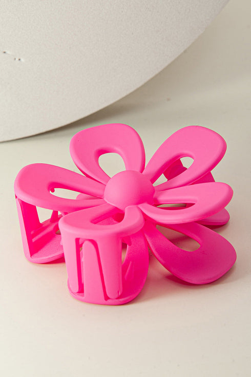 Sculpted Floral Cutout Design Hair Claw Clip
