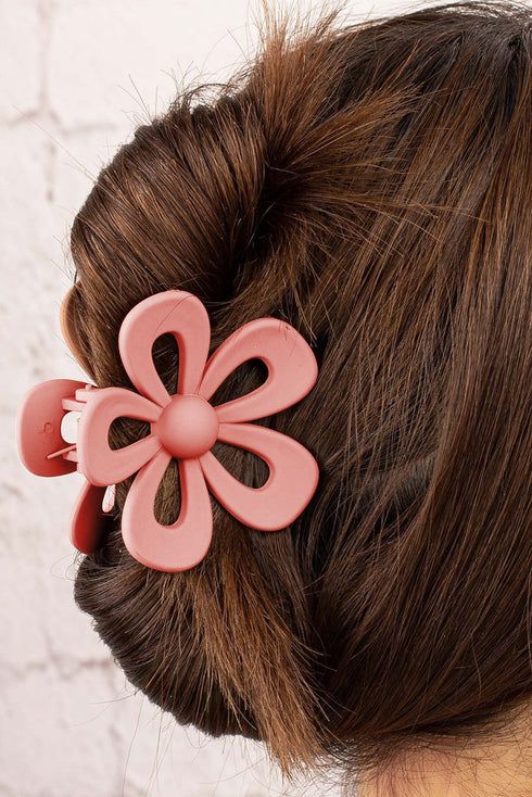 Sculpted Floral Cutout Design Hair Claw Clip