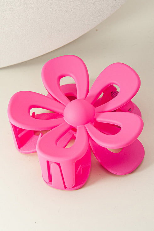 Sculpted Floral Cutout Design Hair Claw Clip