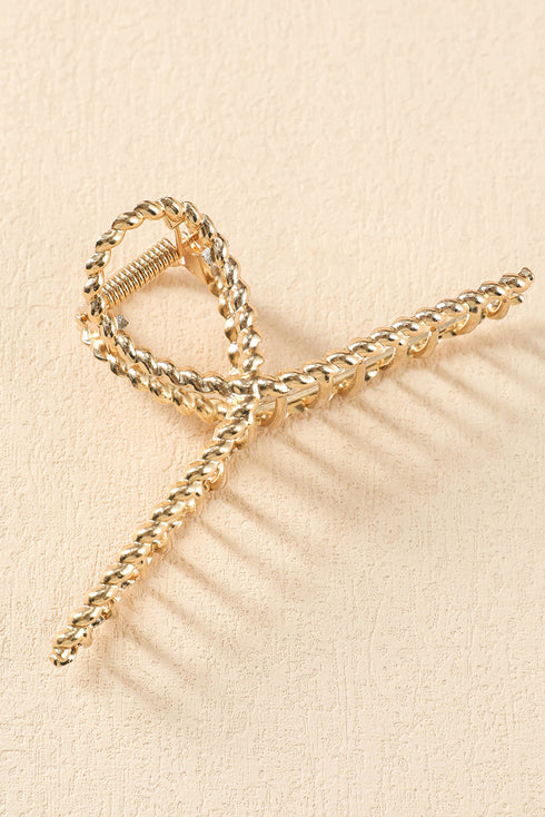 Sculptural Alloy Metal Twist Design Jaw Hair Clip
