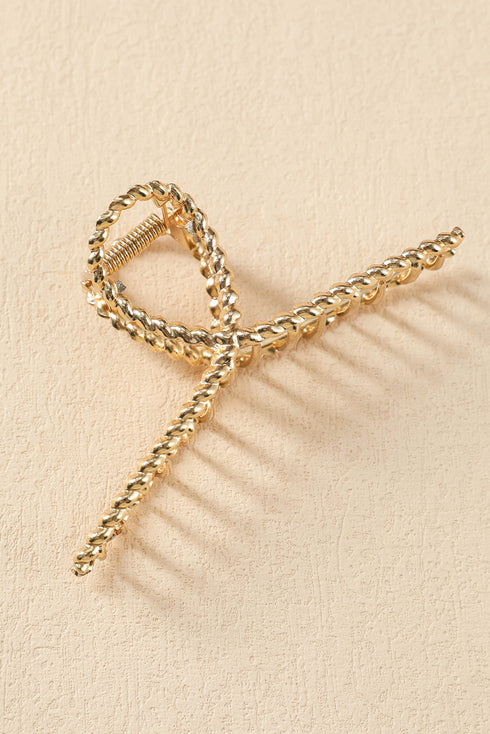 Sculptural Alloy Metal Twist Design Jaw Hair Clip