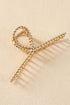 Sculptural Alloy Metal Twist Design Jaw Hair Clip
