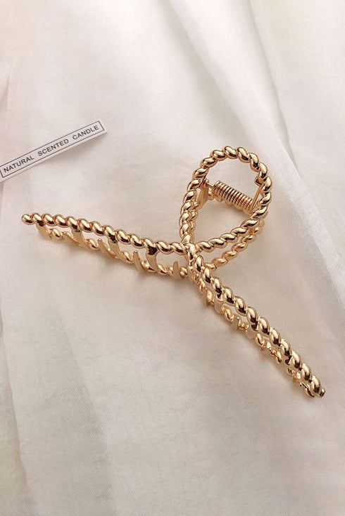 Sculptural Alloy Metal Twist Design Jaw Hair Clip