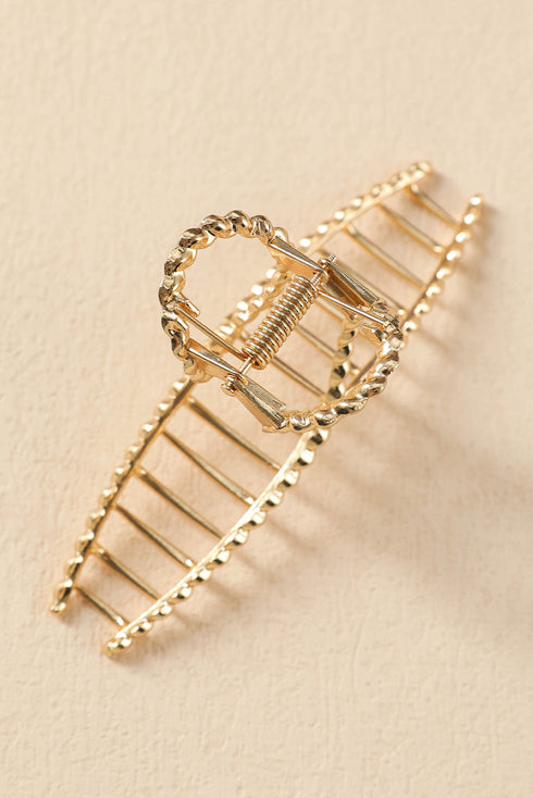 Sculptural Alloy Metal Twist Design Jaw Hair Clip
